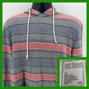 Urban Pipeline Mens XL‎ Pullover Hoodie Striped Long Sleeve Casual